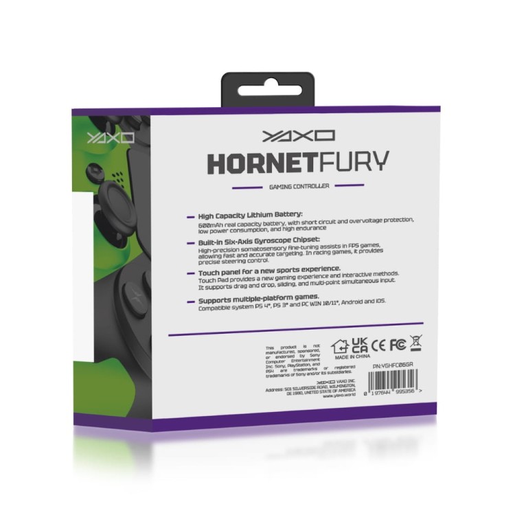 YAXO Wireless Controller HORNET FURY PS4 PS3 PC green (5).jpg