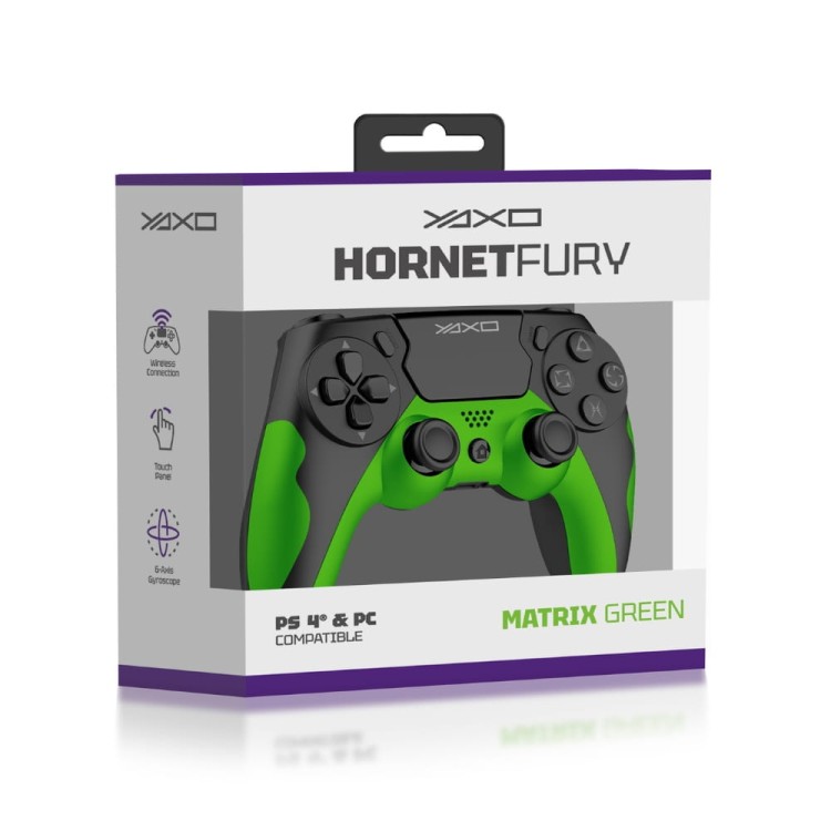 YAXO Wireless Controller HORNET FURY PS4 PS3 PC green (4).jpg