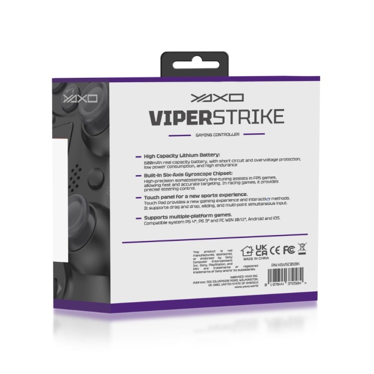 YAXO Wireless Controller VIPER STRIKE PS4 PS3 PC black (5).jpg