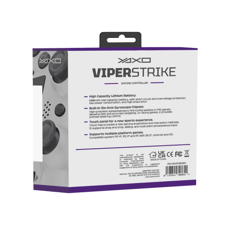 Kontroler bezprzewodowy YAXO VIPER STRIKE white (5).png