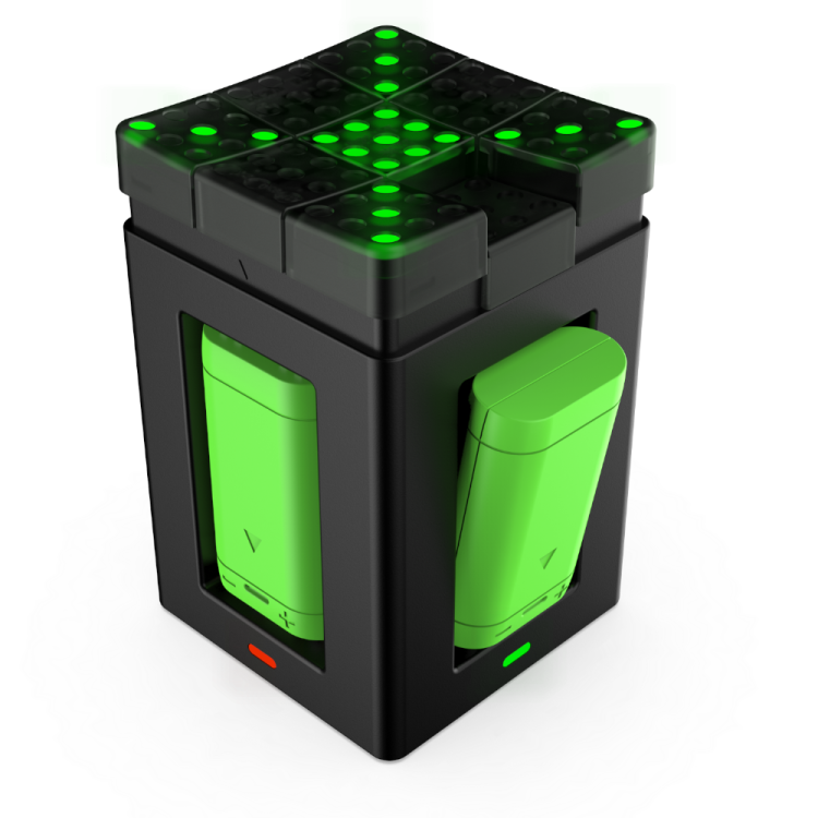 YAXO ŁADOWARKA Z AKUMULATORAMI DO PADÓW SHARP RAMPAGE Techno Black (1).png